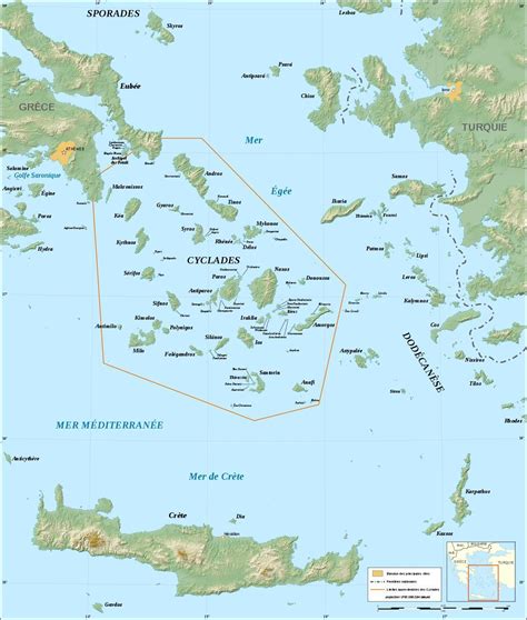 Map Of Cyclades Islands Cities And Towns Map