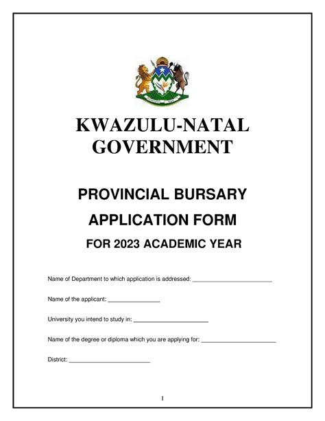 kzn government bursary 2024