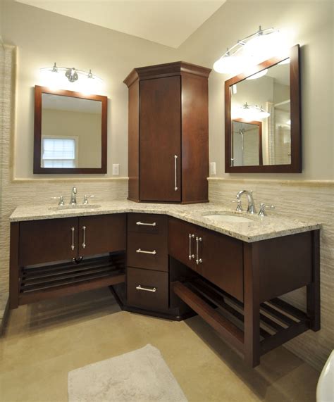 Bathroom double Lshaped vanity masterbathroomideas in 2020 Master bathroom makeover