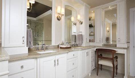 30 Bathrooms with L-Shaped Vanities | Master bath layout, Layouts and Bath