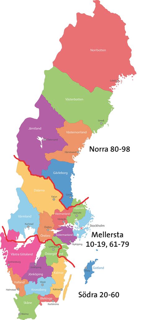 Figur 1. Södra Sverige som det definieras i denna rapport. Området