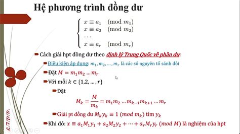 lý thuyết đồng dư