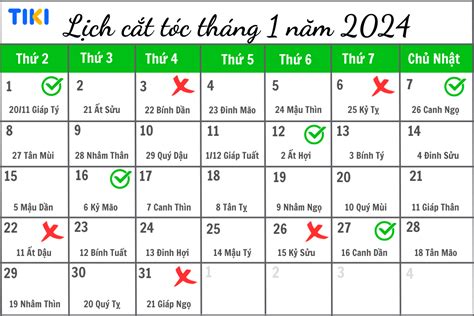 lịch cắt tóc 2024