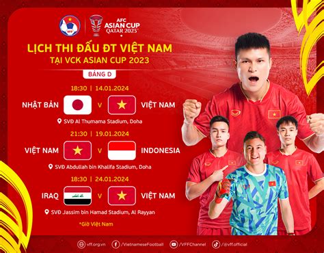 lịch thi đấu đội tuyển việt nam asian cup