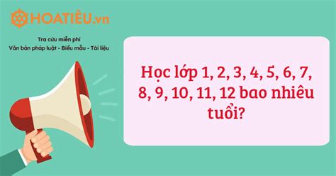 lớp 12 là bao nhiêu tuổi