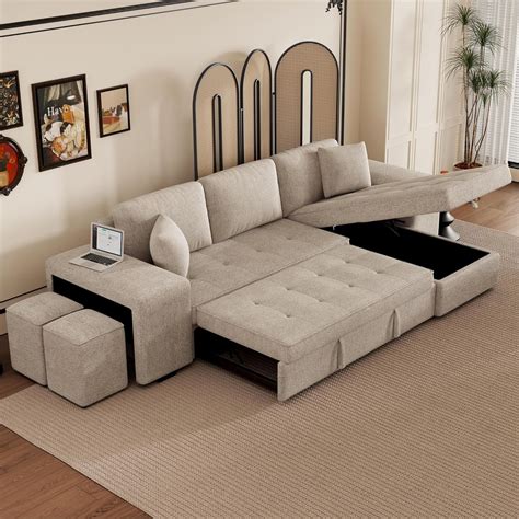 L Shape Sofa Come Bed With Storage