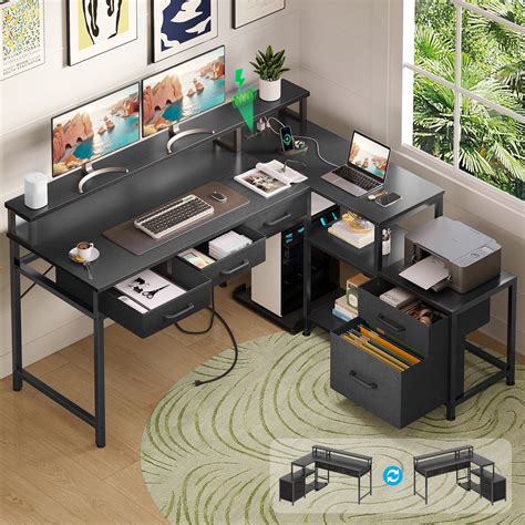 L Shaped Computer Desk With Cpu Storage