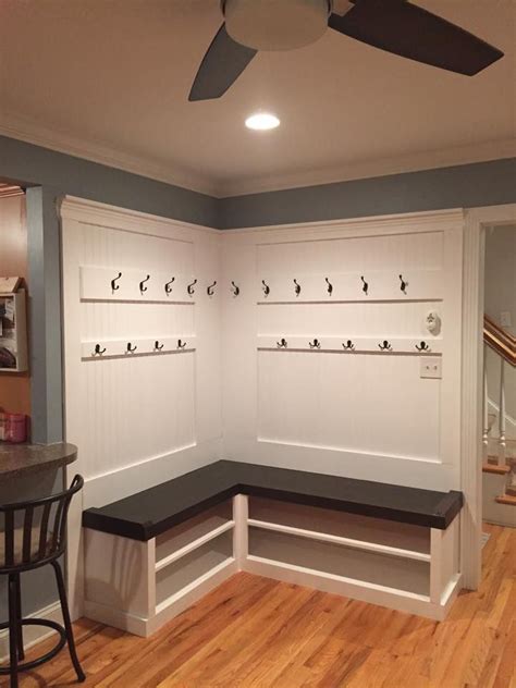 Maximize Your Space with a Stylish L Shaped Mudroom Bench: Perfect Solution for Cluttered Entryways