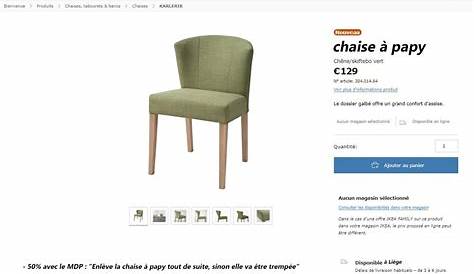 La Chaise A Papy Ikea HENRIKSDL Structure Blanc IKE