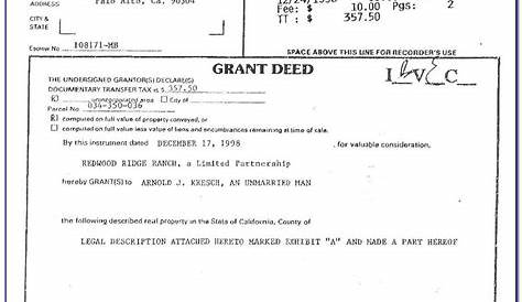 Grant Deed Form Tulare County Templates-1 : Resume Examples