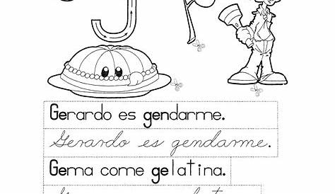LETRA G-g | Elementary spanish, Spanish language arts, Literacy