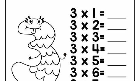 La tabla del 3 para niños ejercicios | Math activities preschool, Kids