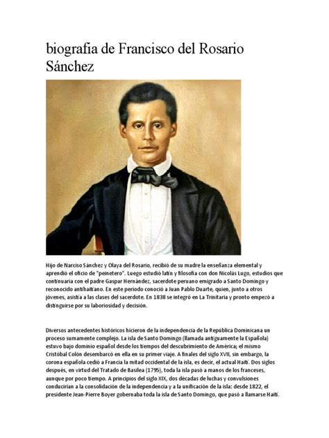 la biografia de francisco del rosario sanchez