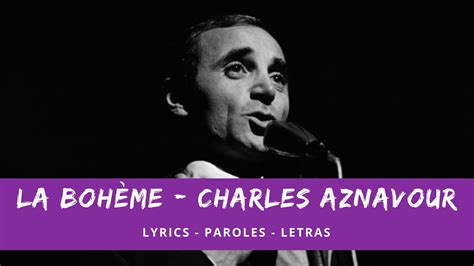 la boheme lyrics aznavour