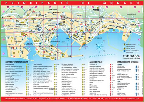 Carte de Monaco Plan de Monaco Cartes et plans (routière, sites