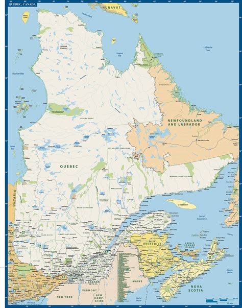 Séjour à Québec Canada Arts et Voyages Carte du québec, Carte