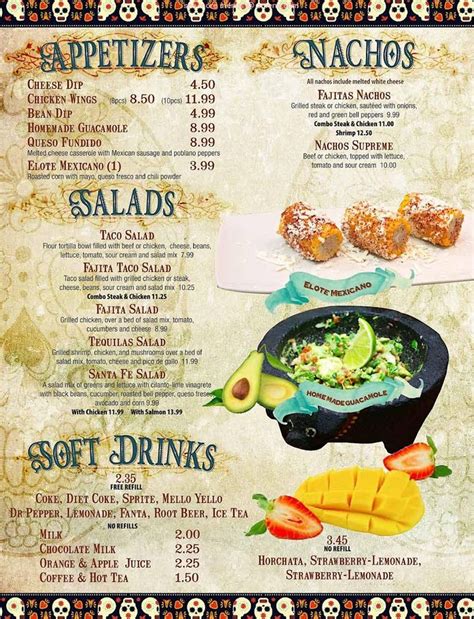 la catrina mexican restaurant menu