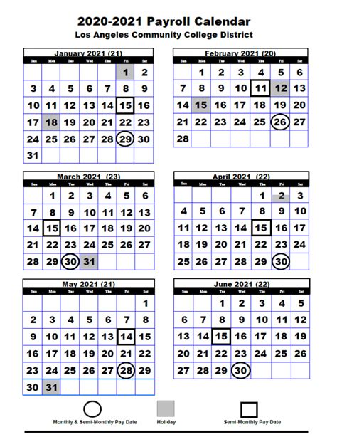 la county calendar 2023
