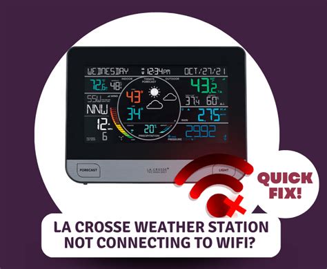 la crosse weather station will not connect