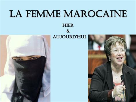 la femme marocaine entre hier et aujourd'hui