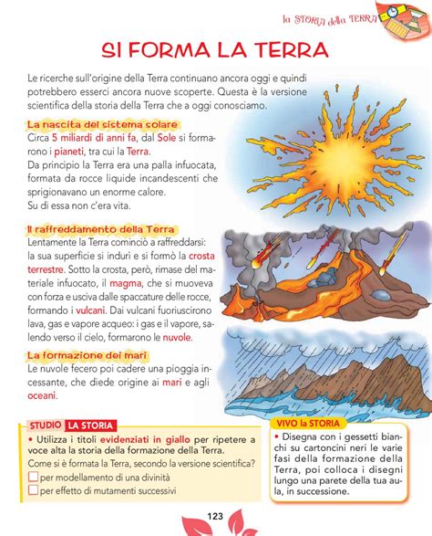 la formazione della terra classe terza