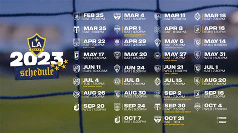 la galaxy schedule