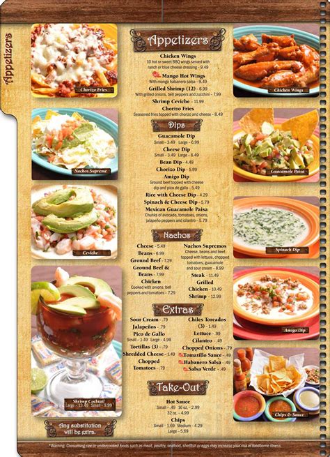 la hacienda near me menu