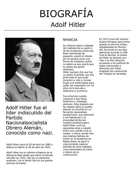 la historia de adolf