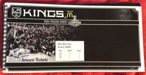 la kings season tickets sign in