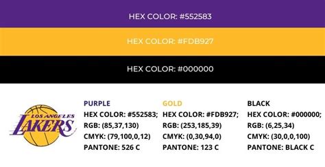 la lakers team colors