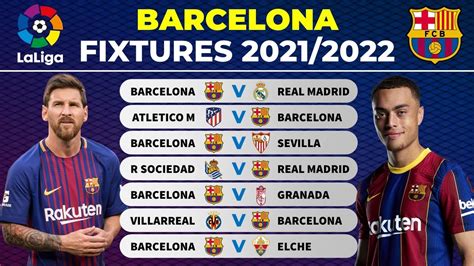 la liga barcelona soccer schedule 2021/2022