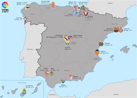 la liga teams map 2016