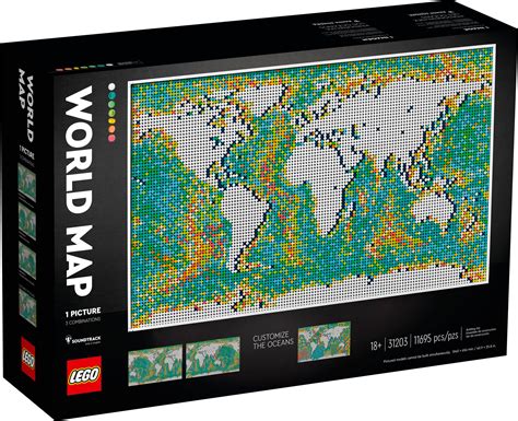 la mappa del mondo lego
