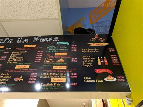 la perla pacifica menu