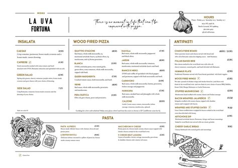 la uva fortuna menu