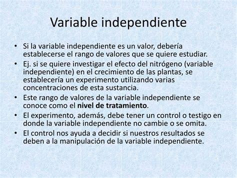 la variable independiente es