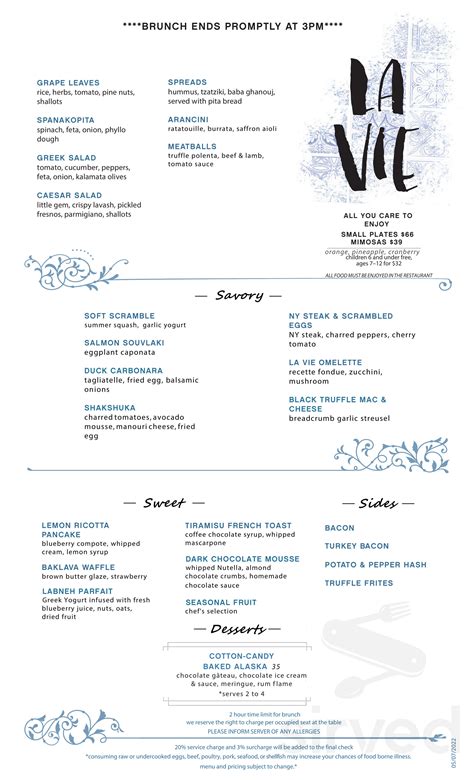 Unlock the Secret of DC's Culinary Delights: La Vie Menu That tantalizes Your Tastes