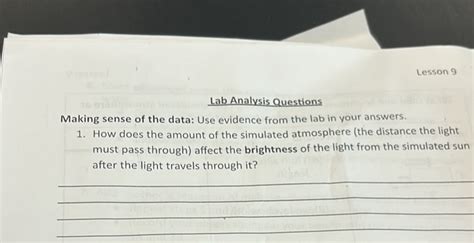 Lab Analysis Questions