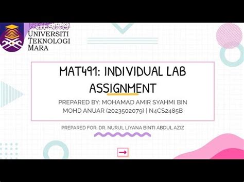 Lab Assignment Mat491