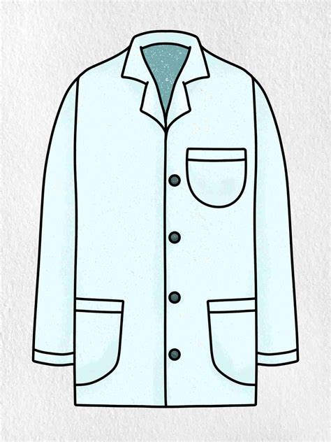 Lab Coat Drawing Easy