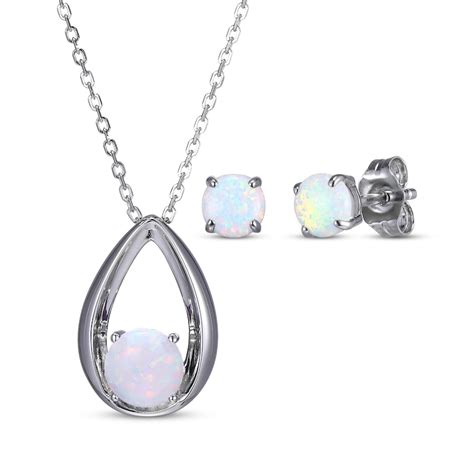 Lab Created Opal Jewelry Set