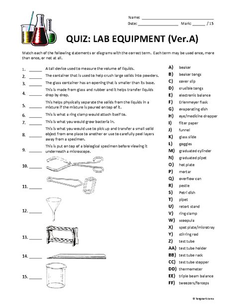 Lab Equipment Practice Quiz