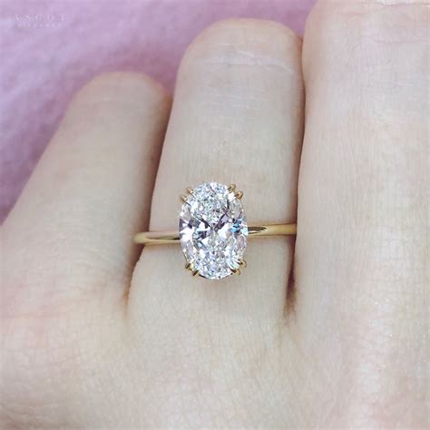 lab grown oval engagement rings