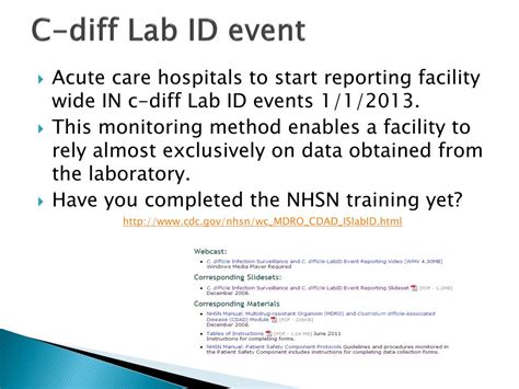Lab Id Event Nhsn