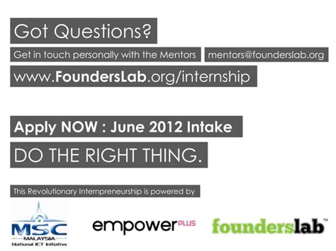 Lab Internship Malaysia