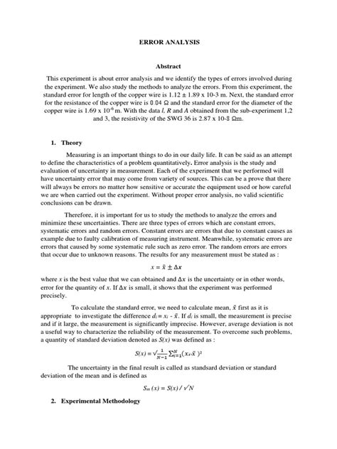 Lab Report Error Analysis