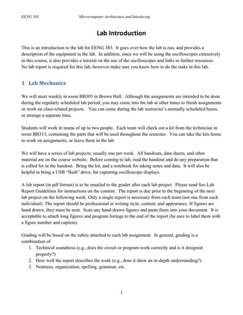 lab report introduction example for students