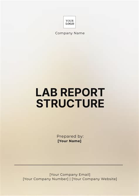 lab report structure template