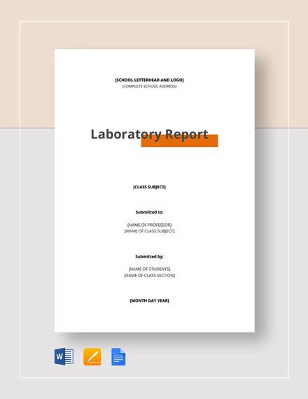 Lab Report Template Microsoft Word