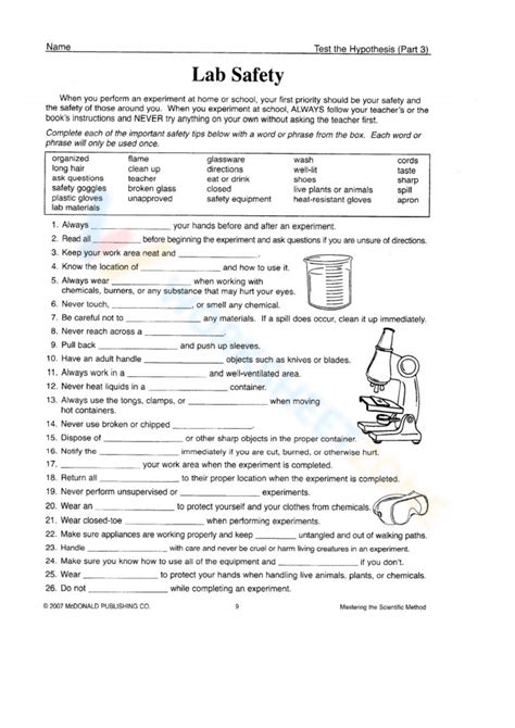 Lab Safety Activity